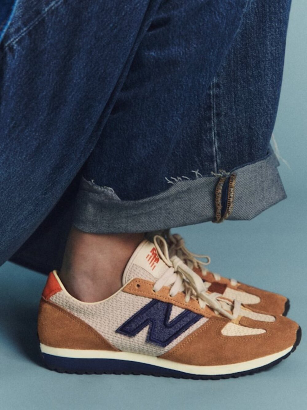 Sézane x New Balance NIB Sneakers in Ecru/Brown Size US W7/5.5 - Picture 3 of 7
